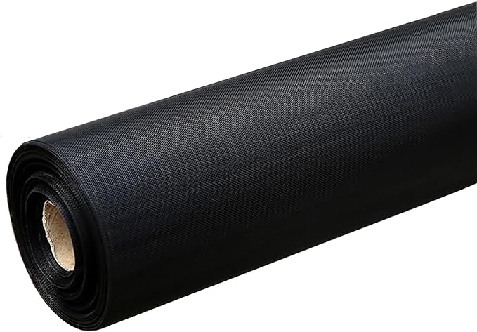 Fiberglas-moskitonetz 1,2 X 3,5 M, Feinmaschiges Insektenschutzgitter, Selbstklebend, Für Türen Und Fenster. – Schwarz