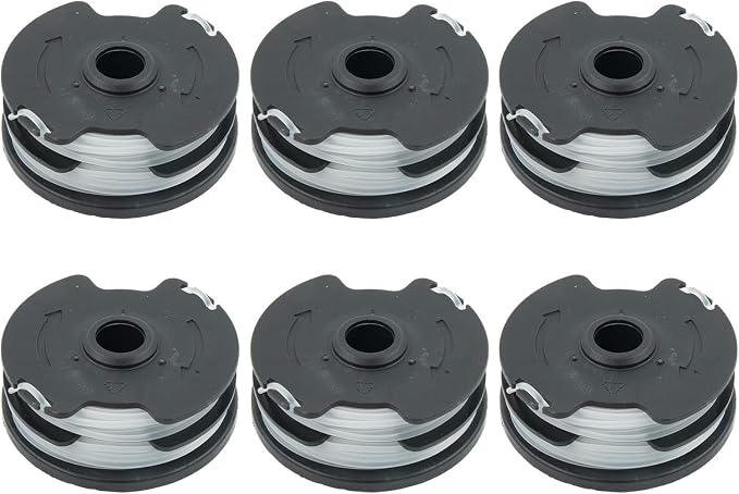 6er-packung Fadenspulen Für Parkside Prta 20 Li A1 B2 C3 Akku-motorsensen, 1,6 Mm Durchmesser, 2 X 4 M, Nylon, Spiraldesign, Einfacher Clip-on-wechsel