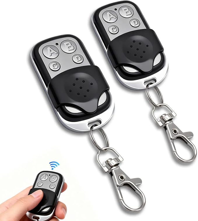 2 Stück 433 Mhz Fernbedienung Für Tore, Fest-/programmierbarer Code, Universelle Auto-fernbedienung Für Tore Und Alarmanlagen, Kompatibel Mit Elektrischen Toren Und Alarmanlagen