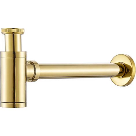 Serbien – Waschbecken-siphon Aus Massivem Messing – 1 1/4"-gewinde – 32 Mm Rohrdurchmesser – Geruchsdicht – Schnelle Und Einfache Montage