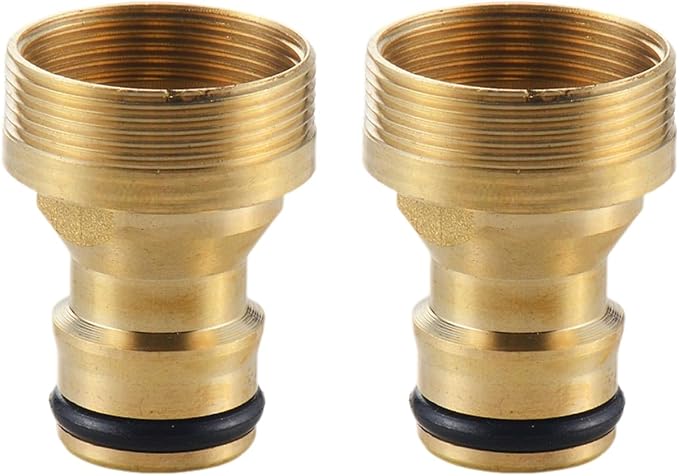 2 Stück Gold Wasserschlauchadapter, Schlauchadapter, Schnellanschluss, Schlauchverbindung.