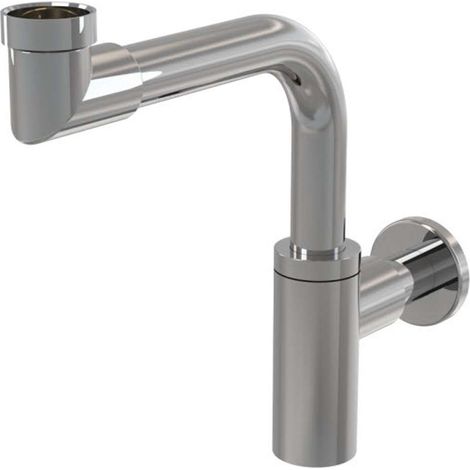 Alcaplast – A403 Beckensiphon – Verchromtes Messing – Ø32 Mm Anschluss – Hohe Kratzfestigkeit – Für Beengte Platzverhältnisse