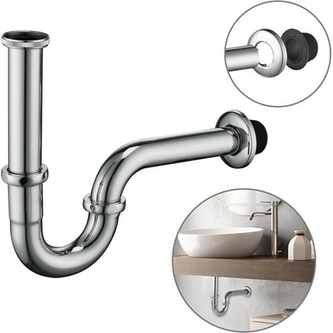 Homelody – Verstellbarer 125–150 Mm Waschbecken-siphon Aus Verchromtem Edelstahl – G1-1/4" Gebogenes Rohr – Geruchsdicht – Schnelle Installation