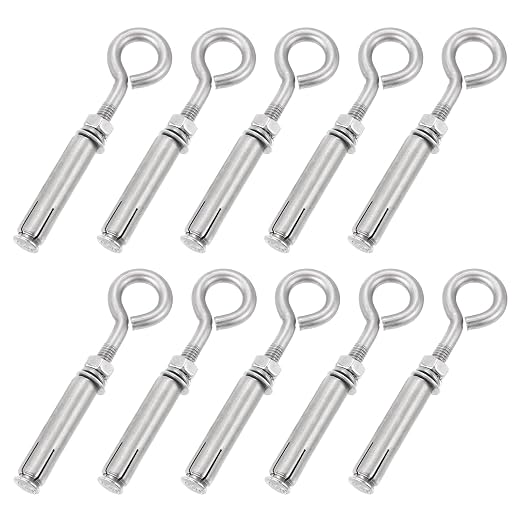 Quarkzman 10 Stück M6 304 Edelstahl-spreizdübel, Geschlossene Haken-spreizdübel Für Betonwände Und -decken, Mauerwerk