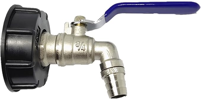 Ibc-tankadapter Mit Hahn, 2,5 Cm Messingtank, Clip-anschluss, Dickes Gewinde
