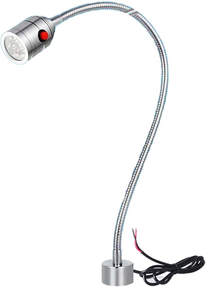 Magnetische Arbeitsleuchte, Led-maschinenleuchte Mit Flexiblem Schwanenhals Und Magnetfuß, 5 W 24 V Led-arbeitsleuchte, Werkstattleuchte Für Drehbank Und Werkbank