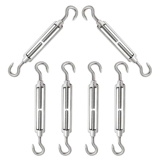 Spannschloss, Drahtspannschlosshaken Und Haken, 6-teiliges Kabelspannschloss, Edelstahl-spannschloss, M6 Edelstahl-kabelspannschloss, Kabelspannschlossschraube, Edelstahl-kabelspannschloss, M6-spannsc