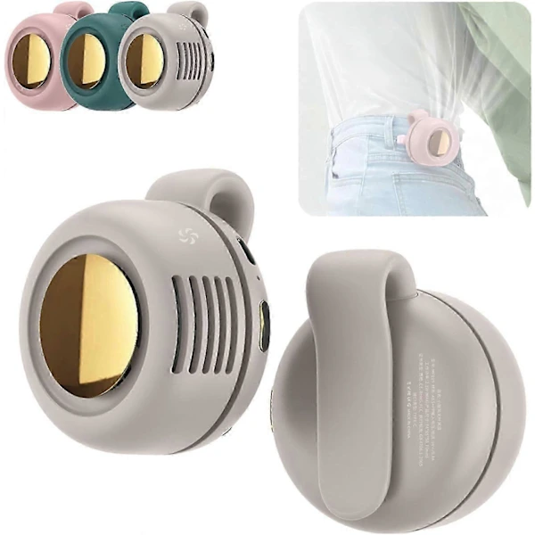 Usb-wiederaufladbarer Tragbarer Clip-ventilator, Mini-nacken- Und Taillenclip-ventilator, Verstellbarer Klimaanlagenventilator (1.)