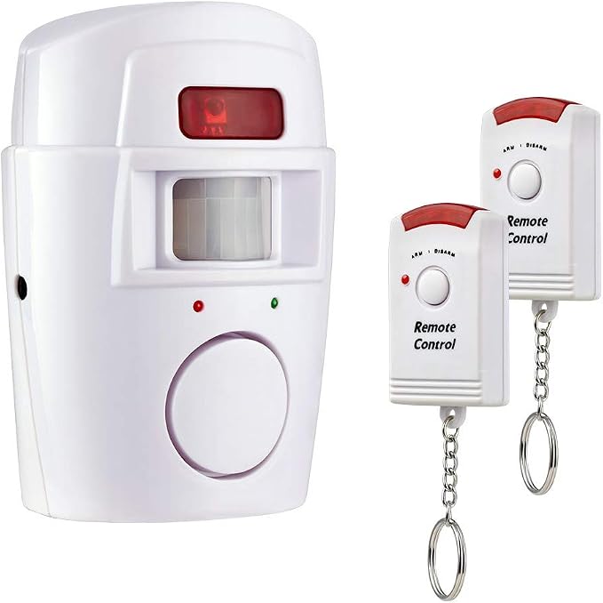 Prodigital Diebstahlalarmanlage Mit Hochempfindlichem Sensor, 110°-erfassungsbereich, 105 Db Sirene, Inklusive 2 Fernbedienungen