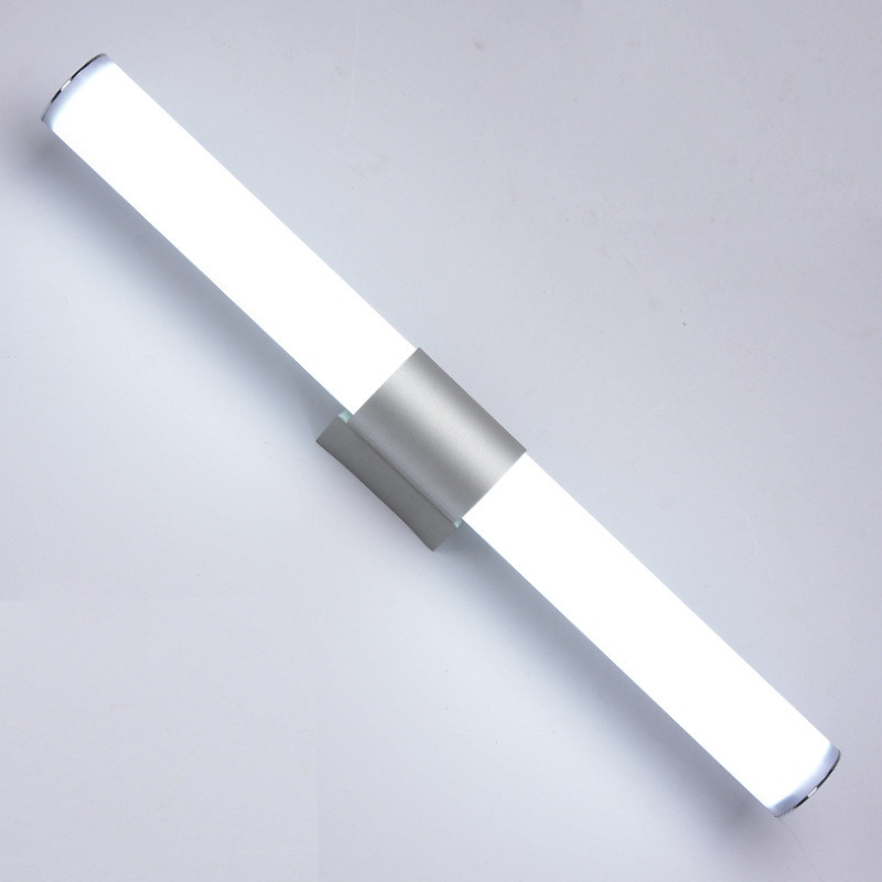Pri-bklicht Moderne Spiegelleuchte Mit Stecker Und Schalter, 44,5 X 6 X 11 Cm, Warmweißes Led-licht (3000 K), Energieeffizient, Ideal Für Bad Und Schminktisch, Wandmontage, Metall Und Glas