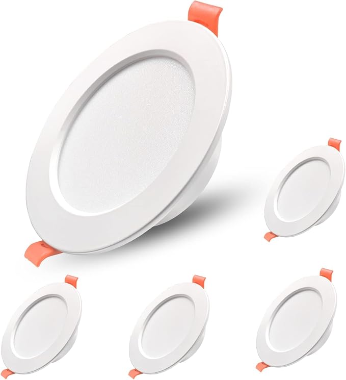 7-w-led-einbaustrahler Für Badezimmer, Schutzart Ip44, 5er-pack, 3000 K, 600 Lm, Hochwertige Led-chips, Gehäuse Aus Aluminium-druckguss, 75 Mm Ausschnitt