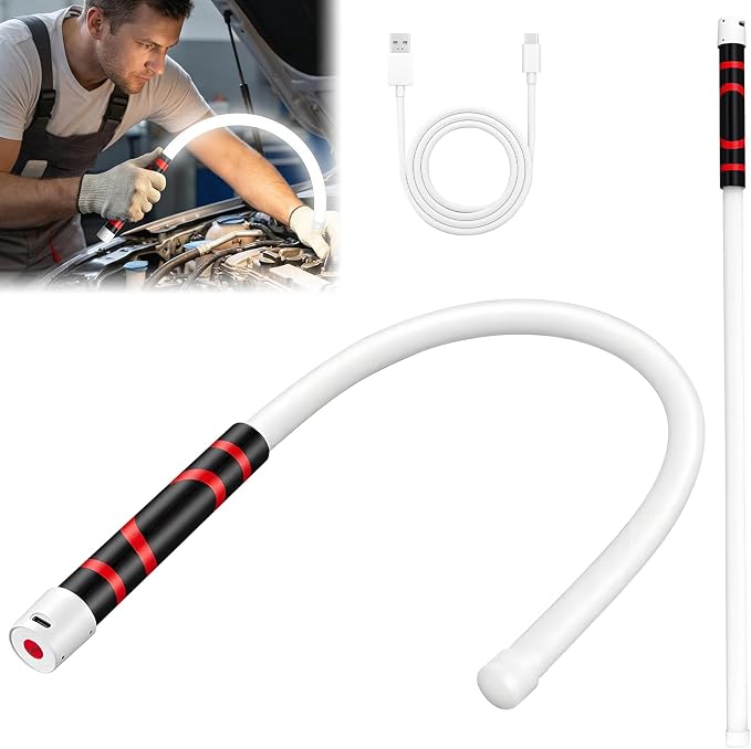 Flexible Led-taschenlampe, Faltbare Arbeitsleuchte, Usb-c-aufladbar, Für Autoreparaturen, Werkstatt, Inspektionen, Camping Und Notbeleuchtung