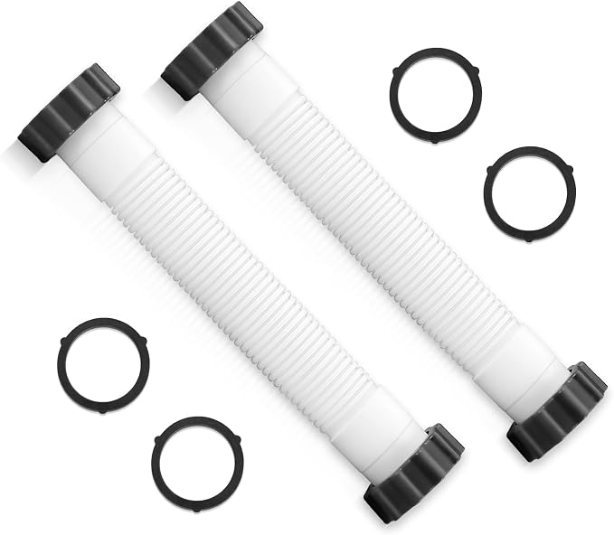 11763 Packung Mit 2 Sandfilterpumpenschläuchen Mit Dichtungen, Kompatibel Mit In-tex Sandfilterpumpen Und Salzwassersystemen, 35,6 Cm Poolpumpenschlauch Für 26371ca,