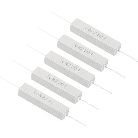 5 Stück 22-ohm-widerstände, Keramik-zementwiderstands-set 10 W, Toleranz 5 % Für Netzteile, Audio, Computer, Tv-leiterplatten