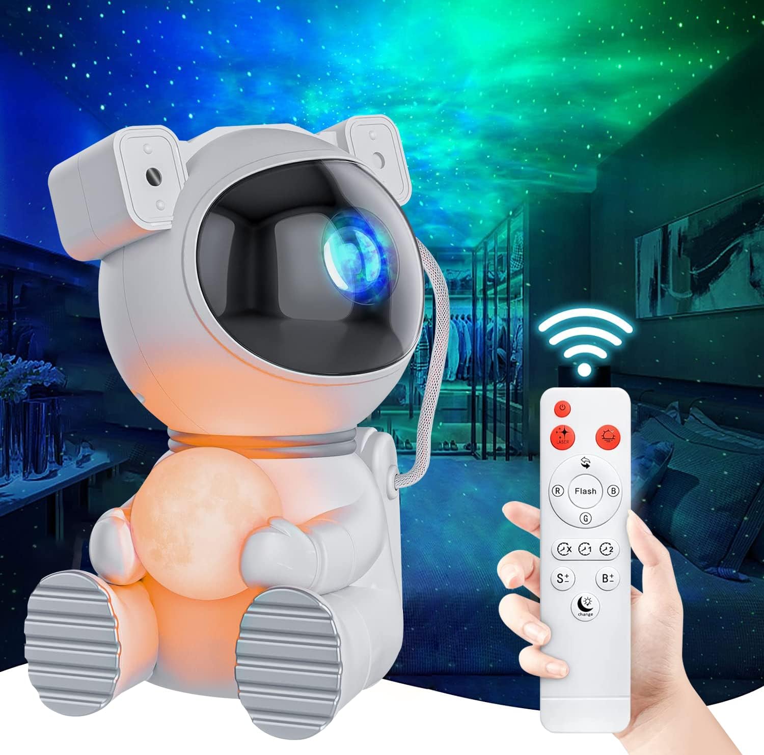 Sternenhimmel-projektor, Galaxien-nachtlicht, Nebel-led-deckenleuchte Mit Fernbedienung, Ideales Geschenk Für Kinder Und Erwachsene