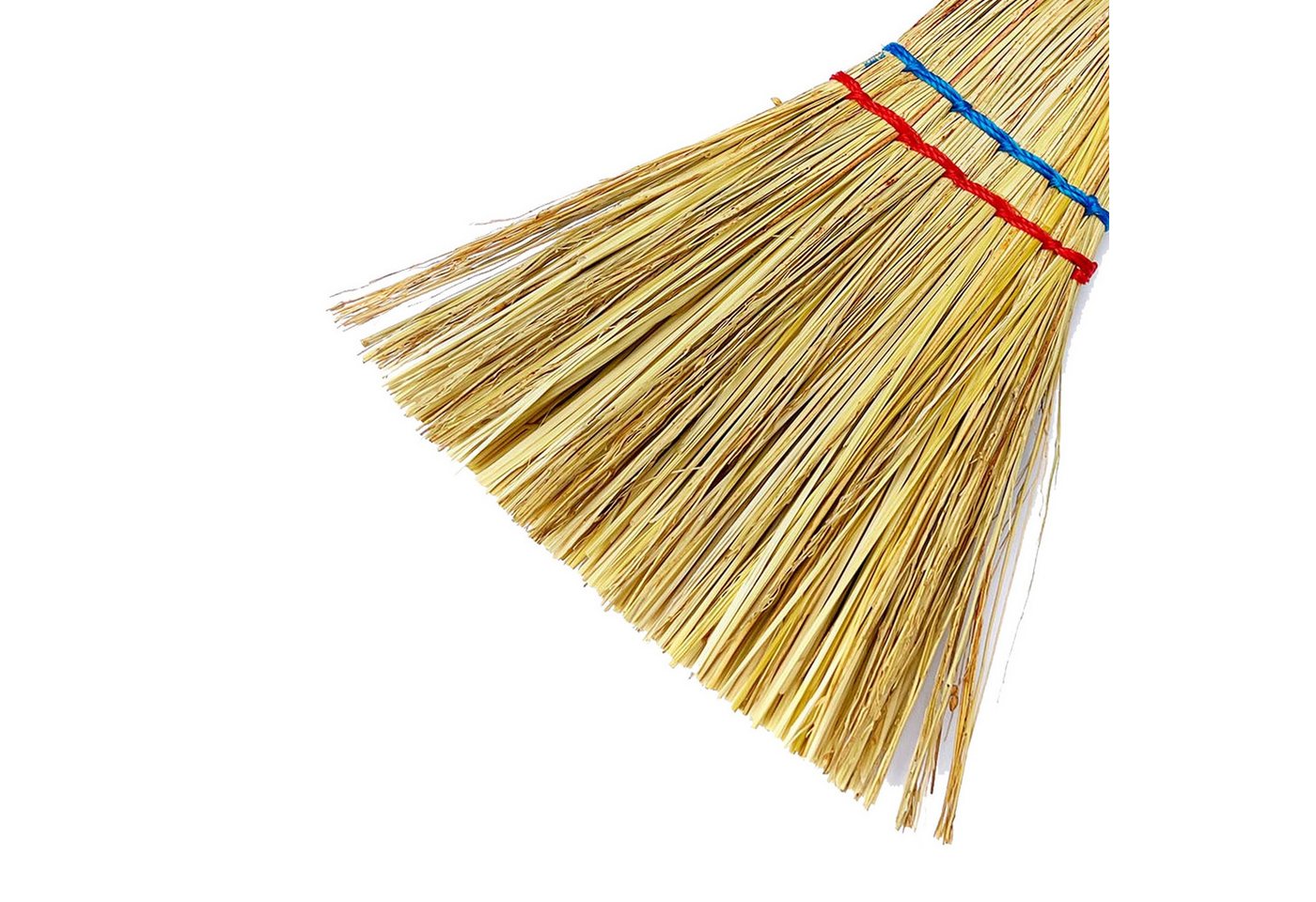 Mojawo Tapezierbürste Strohbesen Kehrbesen Handfeger Zimmerbesen Hexenbesen L28xB14cm