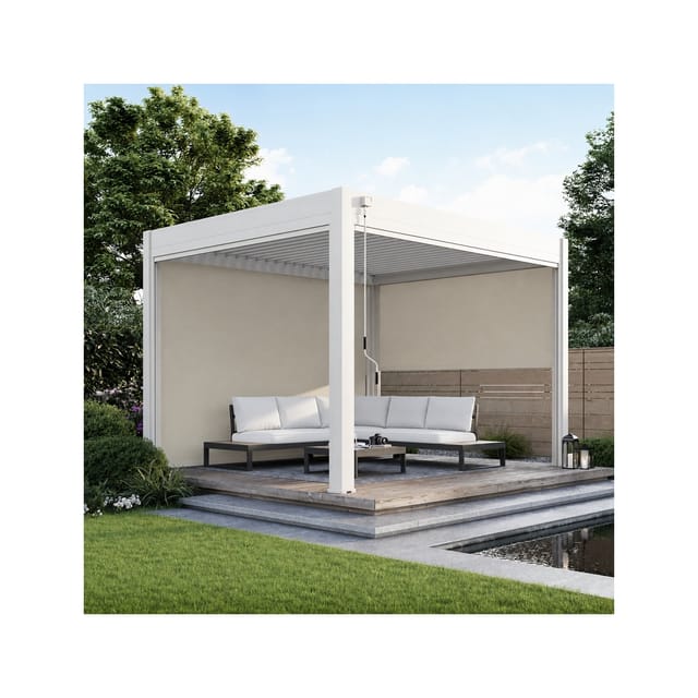 Weide Pavillonseitenteil Sonnenrollo 4 Maße Sand Für Weide Deluxe Pergola, 265x236 cm, Seitenteil