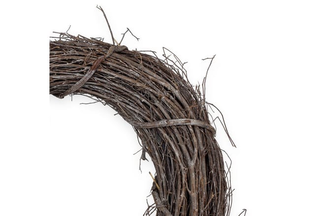 Spetebo Dekokranz XL Rattankranz natur - 45 cm - Holz Türkranz groß zum Dekorieren, Weidenkranz zum Dekorieren