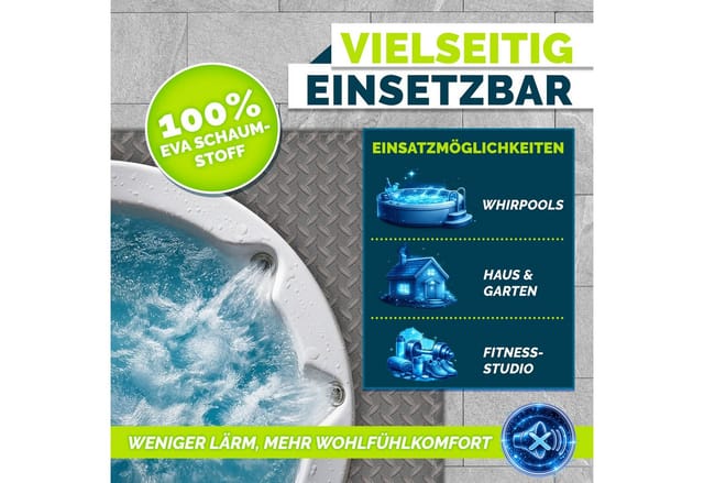 tillvex Pool-Bodenschutzfliese tillvex® Whirlpool Unterlage eckig 200 cm Bodenmatte Pool Untergrund, Matte viereckig Whirlpools Thermo Bodenschutzmatte Pool Untergrund, Whirlpool Unterlage eckig 200 cm Bodenmatte Poolunterlage, Whirlpool Unterlage eckig 200 cm