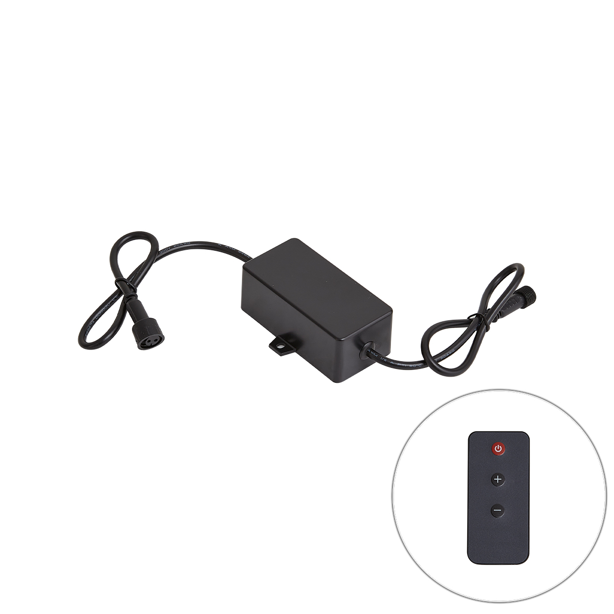 Qazqa Modul 12v Mit Fernbedienung Und Empfänger Schwarz Ip67 -