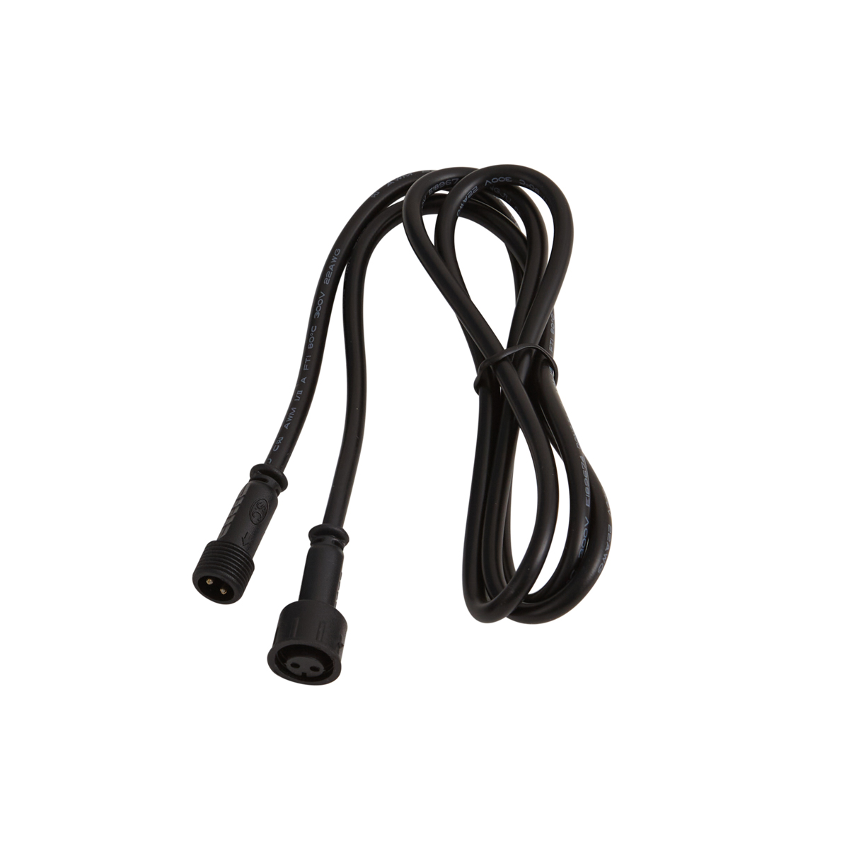 Qazqa Verlängerungskabel 12v 1 Meter Schwarz Ip67 - Voltaire