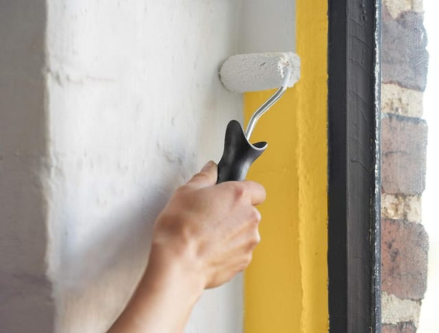 WERKZEYT Farbroller Malerset 17-tlg. Pinsel Farbwalze Farbwanne Malerkrepp Abdeckfolie (17-St), 17-teilig