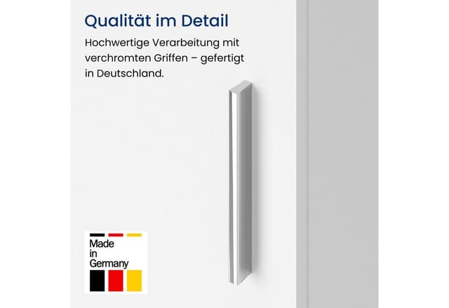 Home Collective Badkommode Badezimmerschrank Hochschrank 6 Fächer – robust & pflegeleicht, 35x35x187 cm (BxTxH), Weiß, 2 Türen, vielseitig & kompakt