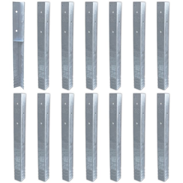 Wickey Bodenanker SolidLock 14 Stk. Winkelanker für Garantie auf Wickey Spielgeräte, für Wickey Türme & Schaukeln, - Montage durch Anschrauben & Einbetonieren -, (Wickey - Zubehör, 14-St., Grundlage für 10 Jahre Garantie von Wickey), Original-Anker für Wickey Spielgeräte aus verzinktem Stahl