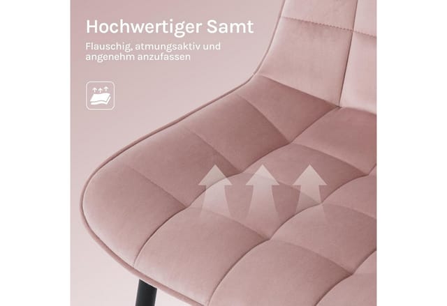 Woltu 4-Fußstuhl (6 St), Küchenstuhl Polsterstuhl Design Stuhl, aus Samt
