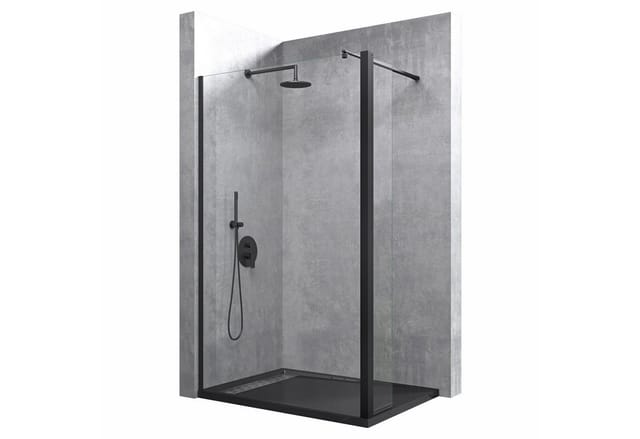 doporro Walk-in-Dusche Duschwand für Dusche Duschabtrennung Nano Glas Duschwand mit Nebenteil