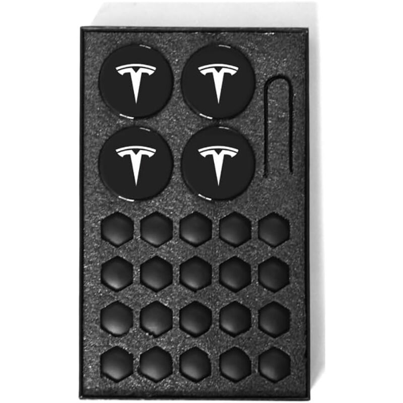 Radkappen Kompatibel Mit Tesla Model 3 Y, Felgenemblem-abdeckung, Radkappen, Weiß