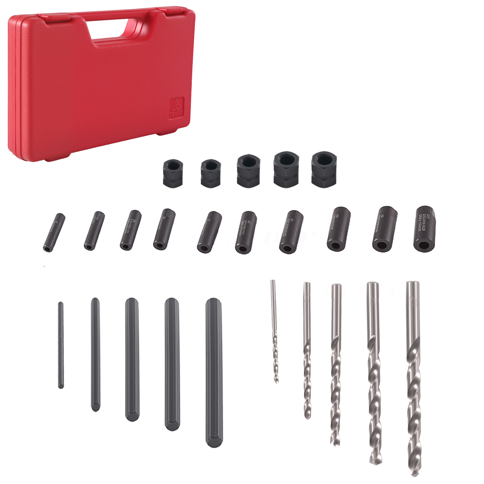 25tlg Schraubenausdreher-kit For Heimwerker 3/16-9/16 Hss-bohrer Werkzeug