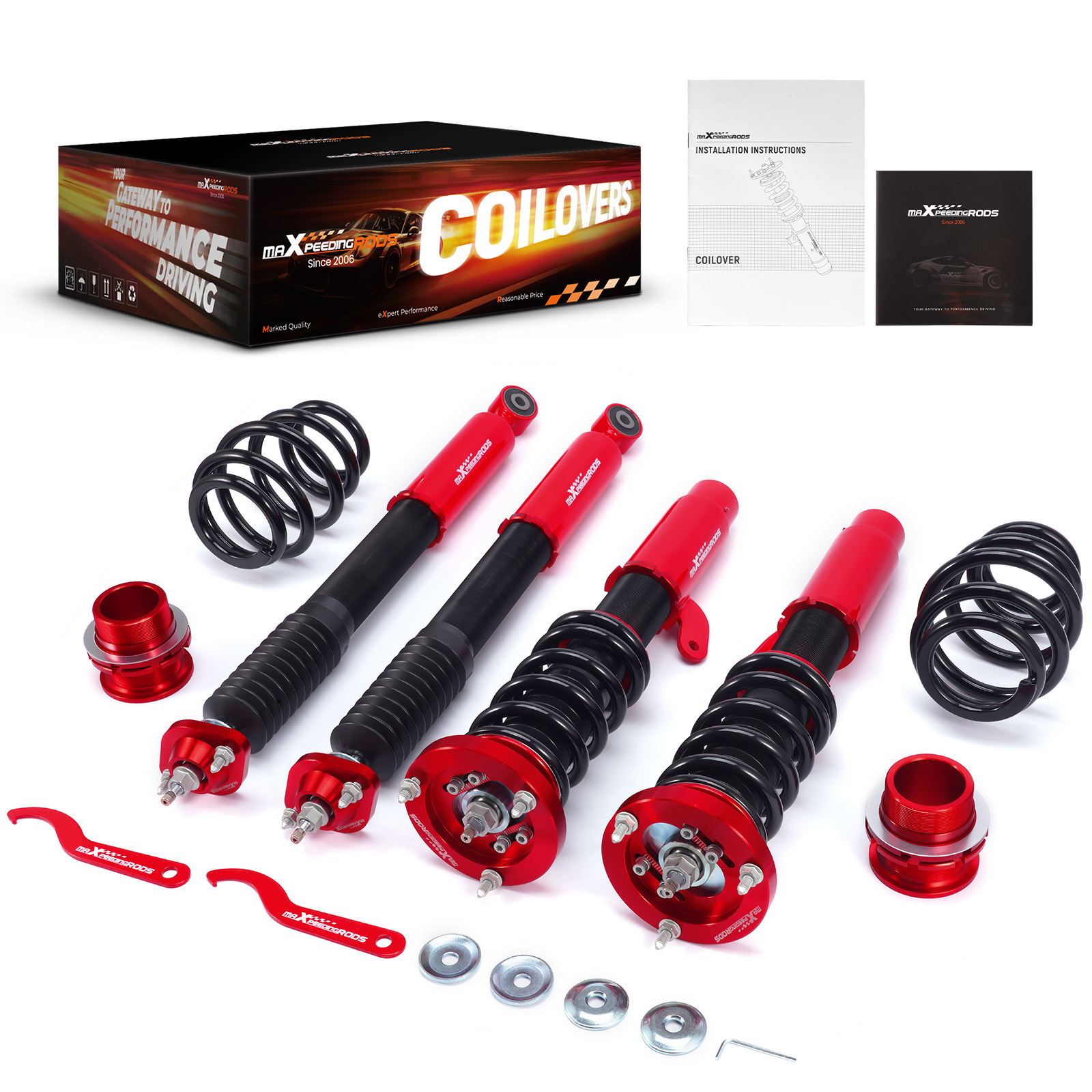 Sport-gewindefahrwerk Stoßdämpfer Einstellbar For Bmw 3er E46 330i 328i 325i