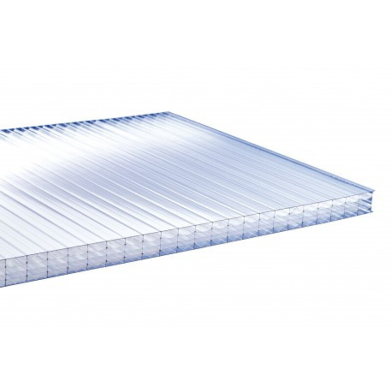 Stegplatte Polycarbonat 4000x980x32mm - Klar - 32mm Stärke