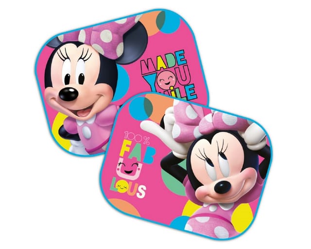 Seven Polska Autosonnenschutz MINNIE MAUS - Disney Schattenspender, 2 Stück, 44 x 35 cm