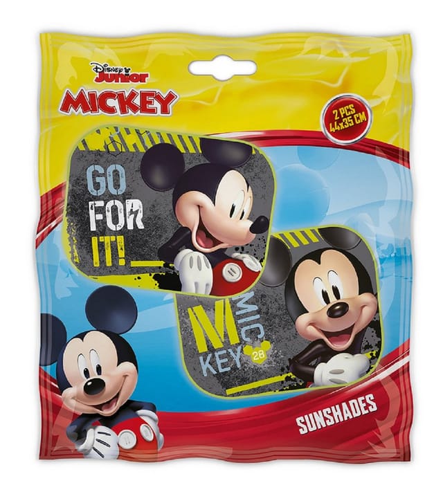 Seven Polska Autosonnenschutz MICKEY GO FOR IT - Disney Sonnenschutz, Schattenspender, 2 Stück, 44 x 35 cm