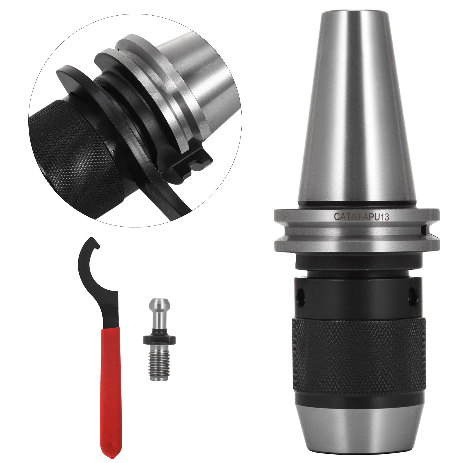 Mophorn Spannzangen Cat40 Apu13-100 Fräser Spannzangenfutter Für Cnc Graviermaschine Und Fräsmaschine Spannbuchse Set