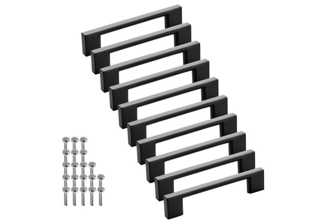 SO-TECH® Möbelgriff Bügelgriff Blackline XII schwarz matt - inkl. Schrauben (Spar-Set, 10-St), Schubladengriff Schrankgriff Bohrlochabstand (BA) 96 mm