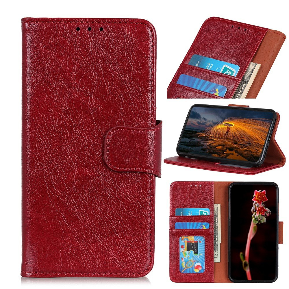 Leder-wallet-hülle Für Samsung Galaxy A71 – Rot