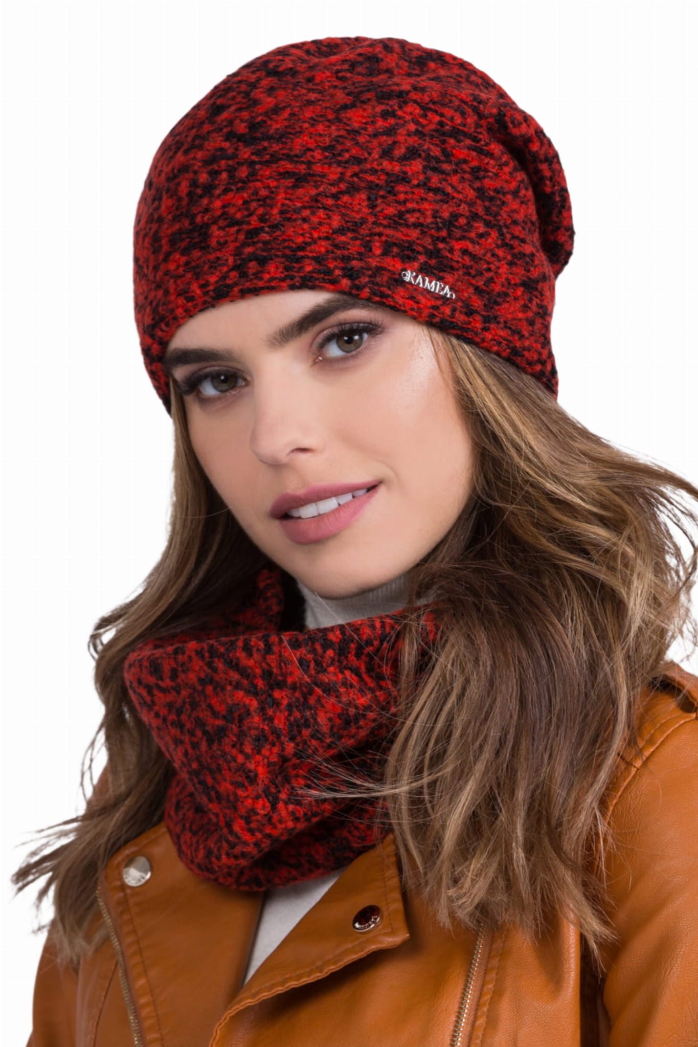 Patrizia Damen-set Mit Hut Und Schal, Rote Farbe