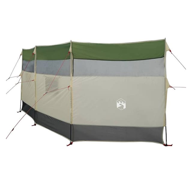 vidaXL Windschutz Camping-Windschutz Grün 510x153 cm Wasserdicht
