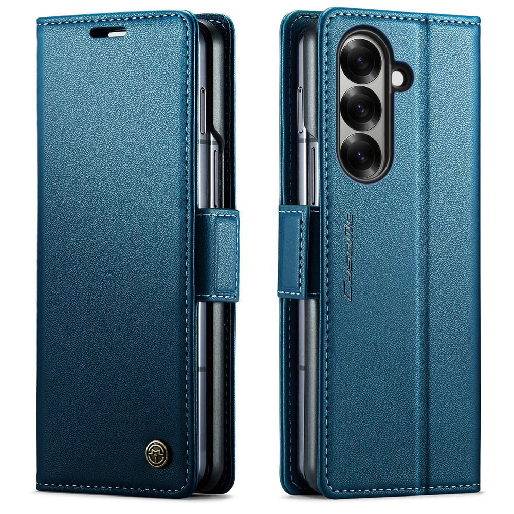 Caseme Flip Case Für Samsung Galaxy Z Fold7 5g Litschi-geldbörse – Blau