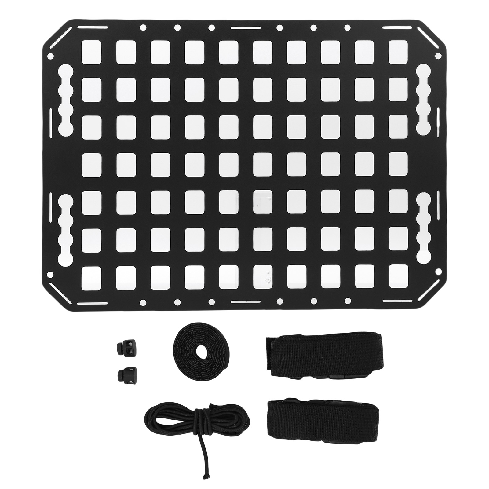 Molle-panel Für Ladeflächen Von Pickups, 390x533x2mm Multifunktionale Modulare Aluminium-aufbewahrungswanne Für Autos, L-förmige Schiene Für Pkw, Suvs, Pickups, Wohnmobile.