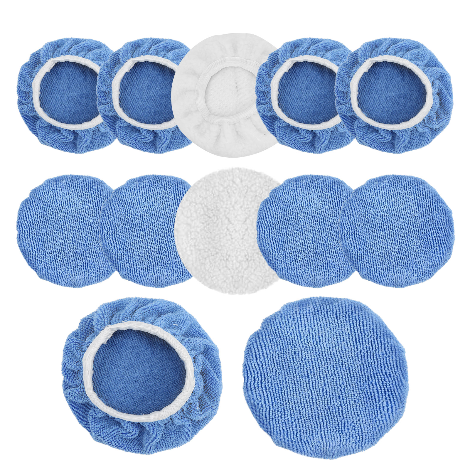 Set Mit 12 Mikrofaser-polierpads Für Autos, Lkws, Motorräder, Fahrräder, Boote Und Yachten.