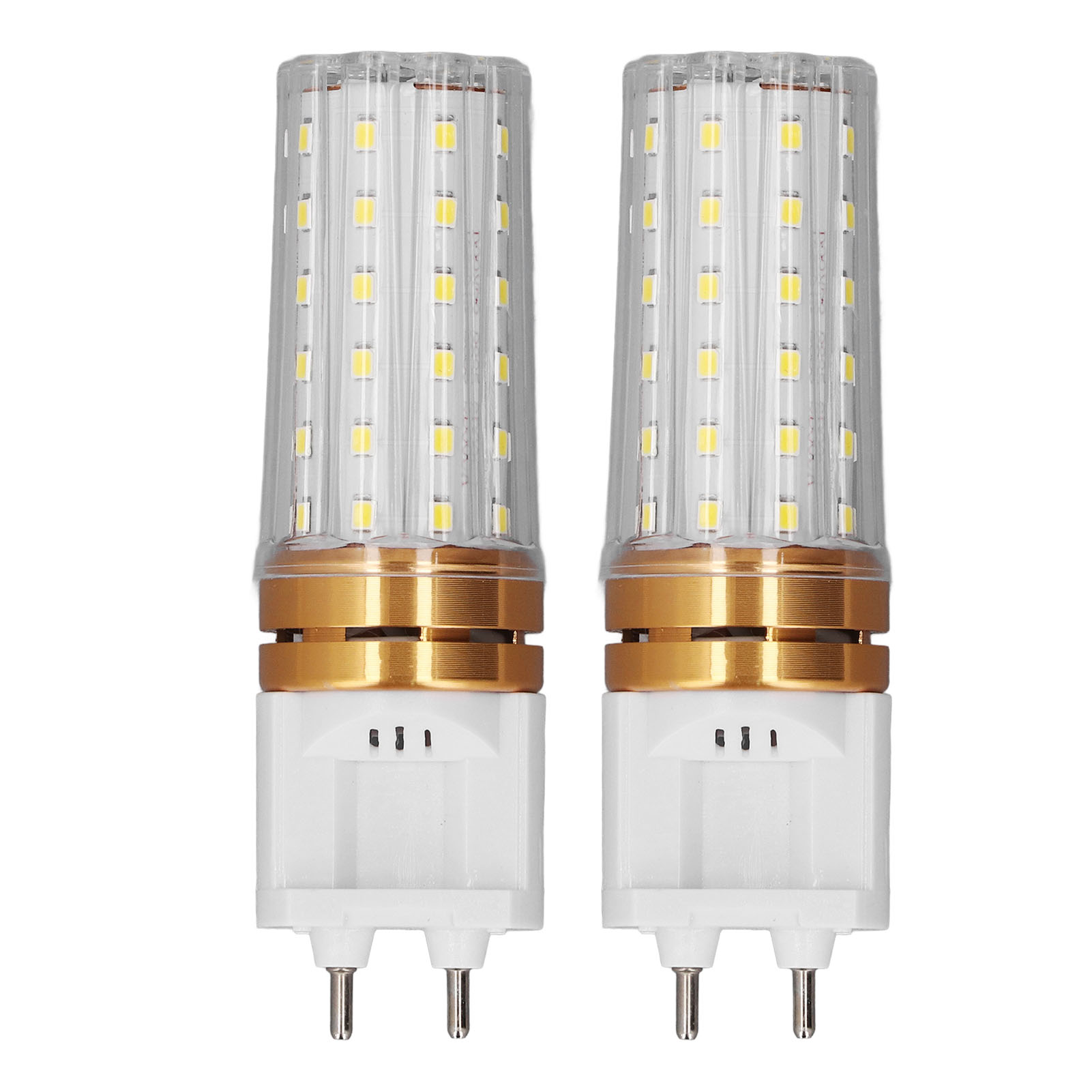 Led-maiskolbenlampe, 2er-pack, 10 W, 1000 Lm, Energiesparend, G12-doppelnadelfassung, Für Straßenbeleuchtung, Lagerhallen, Garagen, Warmweißes Licht.