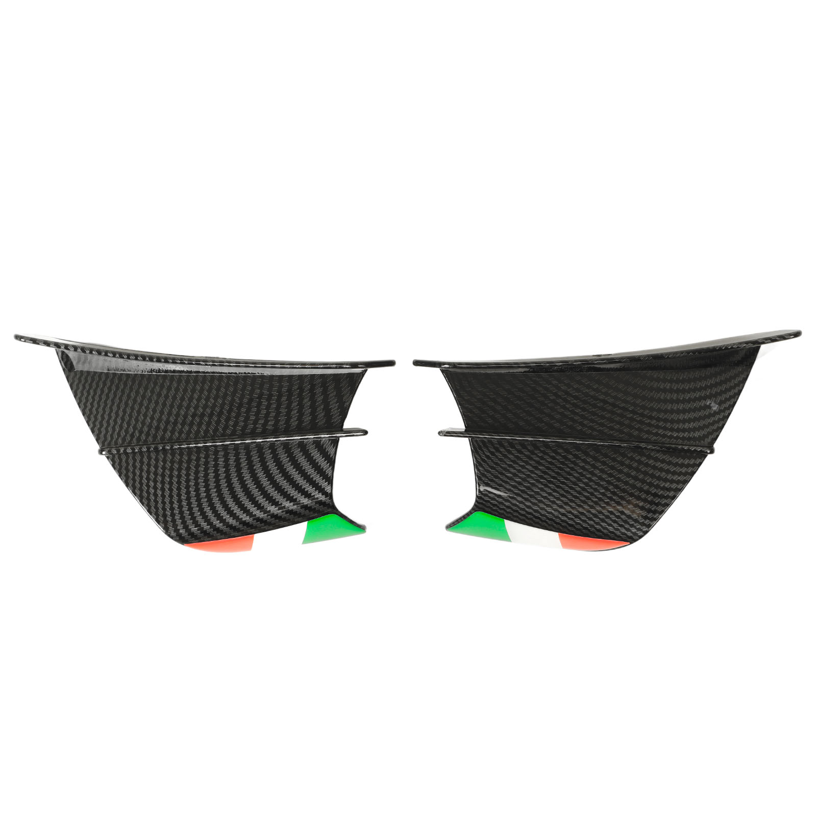 Glänzender Carbonfaser-motorrad-seitenflügelspoiler, 2-teilig, Verkleidung Passend Für Ninja 400 250 Z900 Z1000.