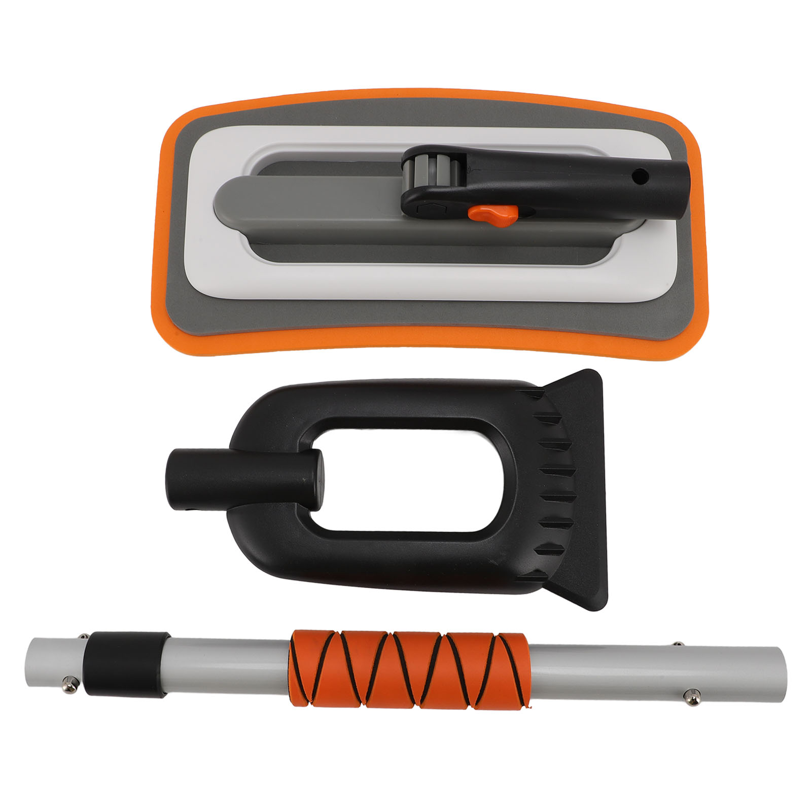Auto-schneekratzer Aus Aluminiumlegierung, Ergonomischer Griff, Effiziente Schneeentfernungsbürste, Orangefarbener Windschutzscheiben-eiskratzer.