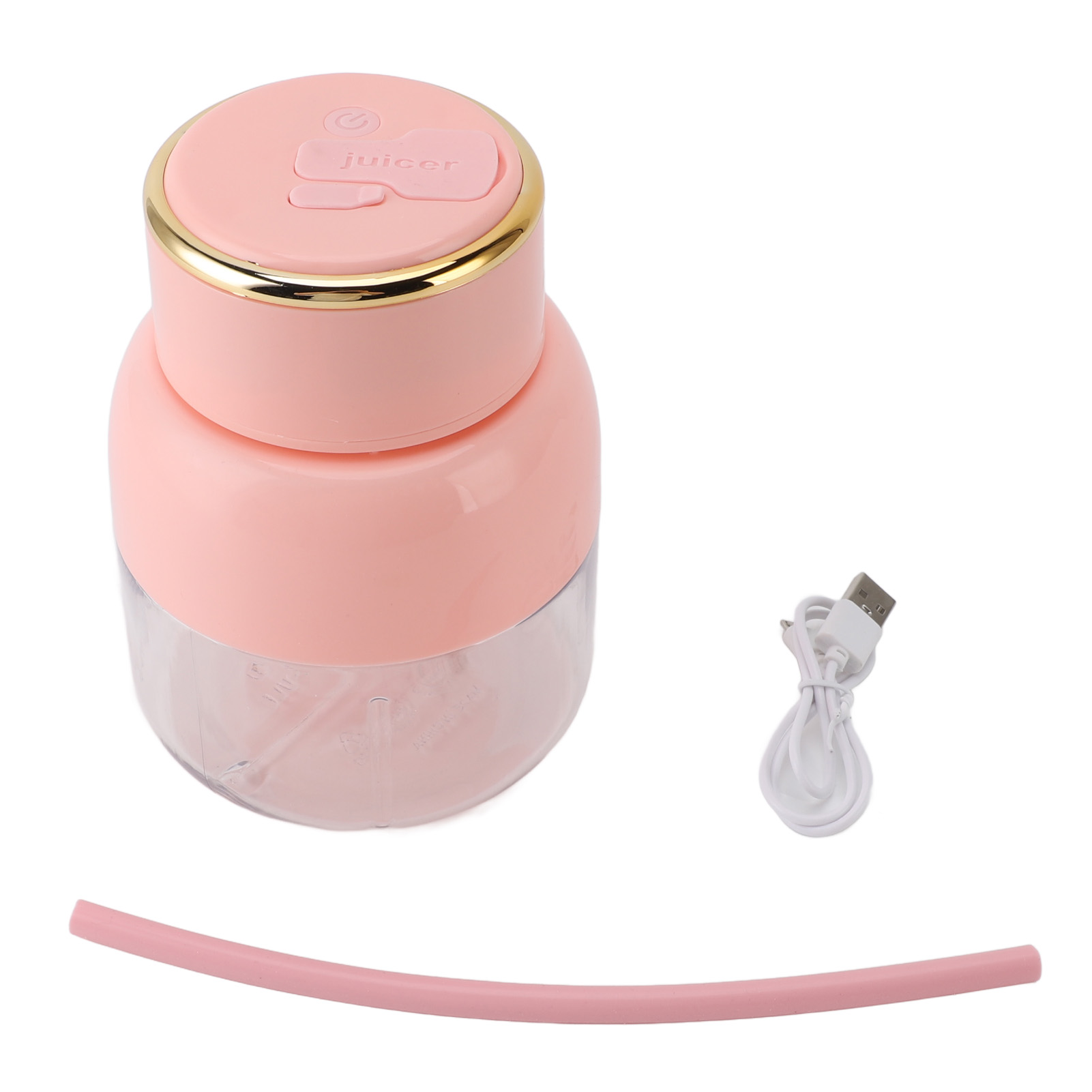 Tragbarer 800-ml-standmixer Mit Elektrischem Entsafterbecher, Usb-aufladbar, Ideal Für Zuhause, Sport, Büro Und Camping (pink).