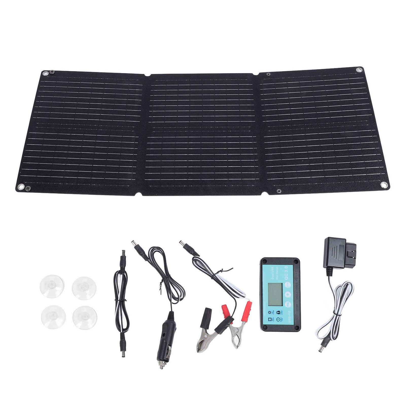 90w Faltbares Solarpanel 12v/24v Obd-schnittstelle Tragbares Hocheffizienz-etfe-solarpanel Für Kraftwerke Und Outdoor-aktivitäten.