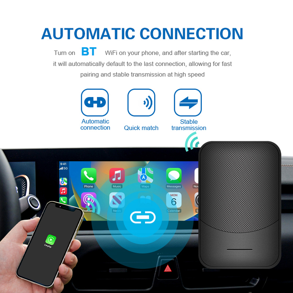 Carplay Box Kabelgebundener Zu Kabelloser Auto-adapter, Universelles Plug-and-play-auto-entertainment-zubehör.